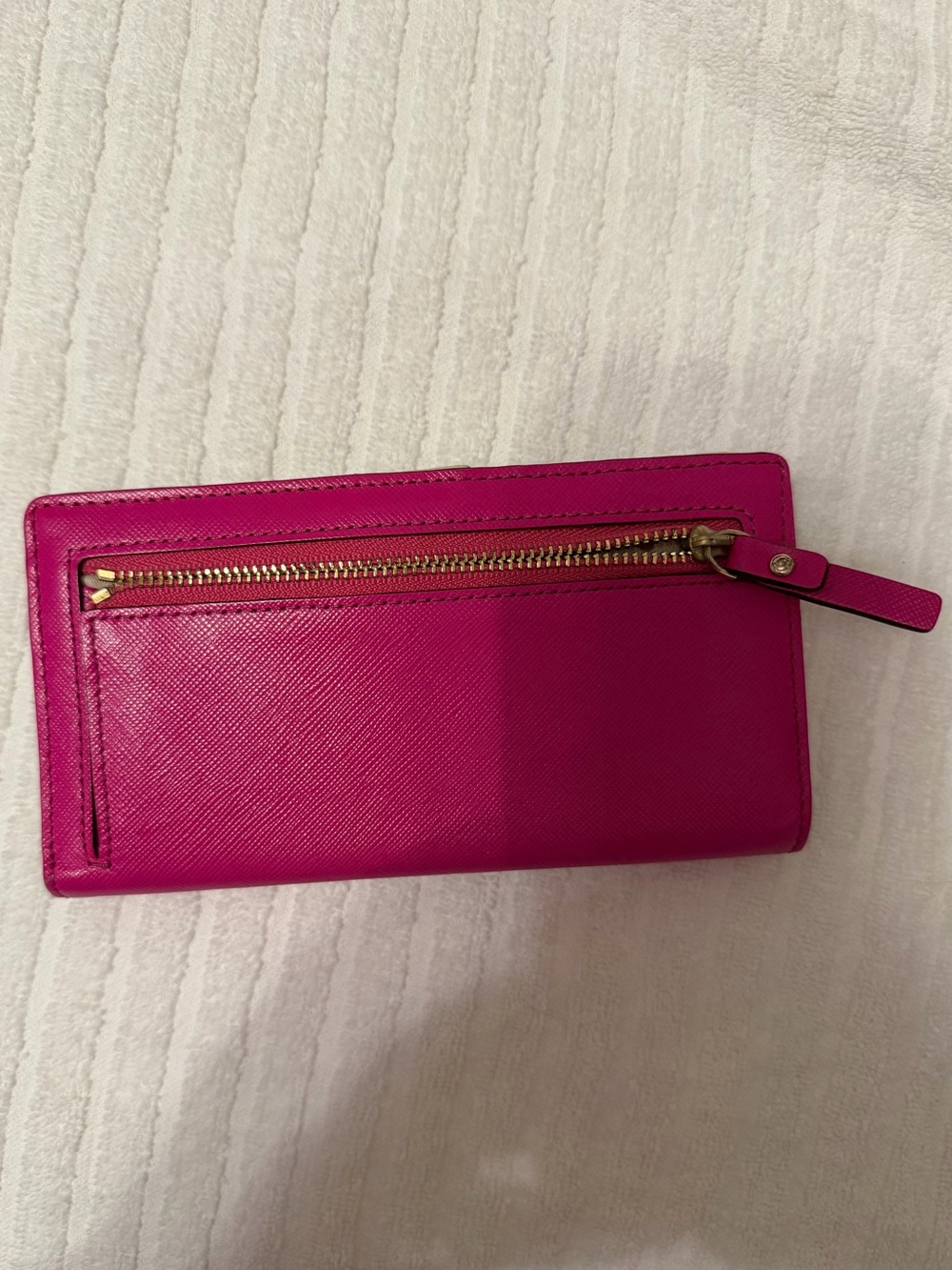 kate spade Hot Pink Saffiano Zip Wallet - Picture 3 of 5